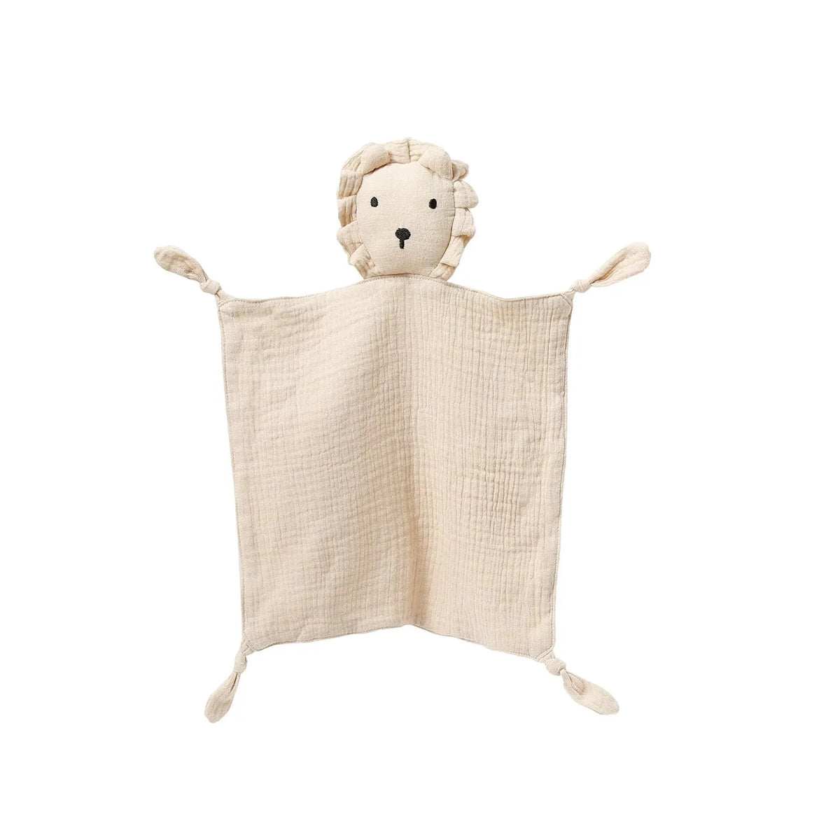 Doudou en coton avec tête d’animal pour bébé | Aide au sommeil douce pour nouveau-nés, cadeau de naissance, doudou réconfortant, jouet | Sansoti