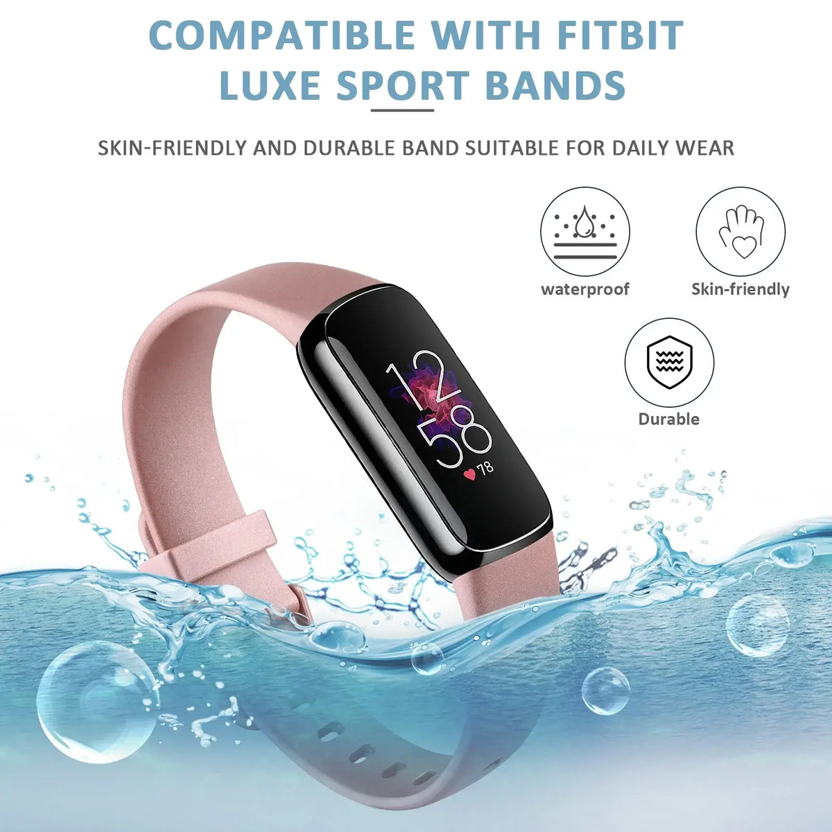 Water-Resistant Silicone Watch Band Adjustable Sports Watch Smartwatch Wristband for an Active Lifestyle | Sansoti