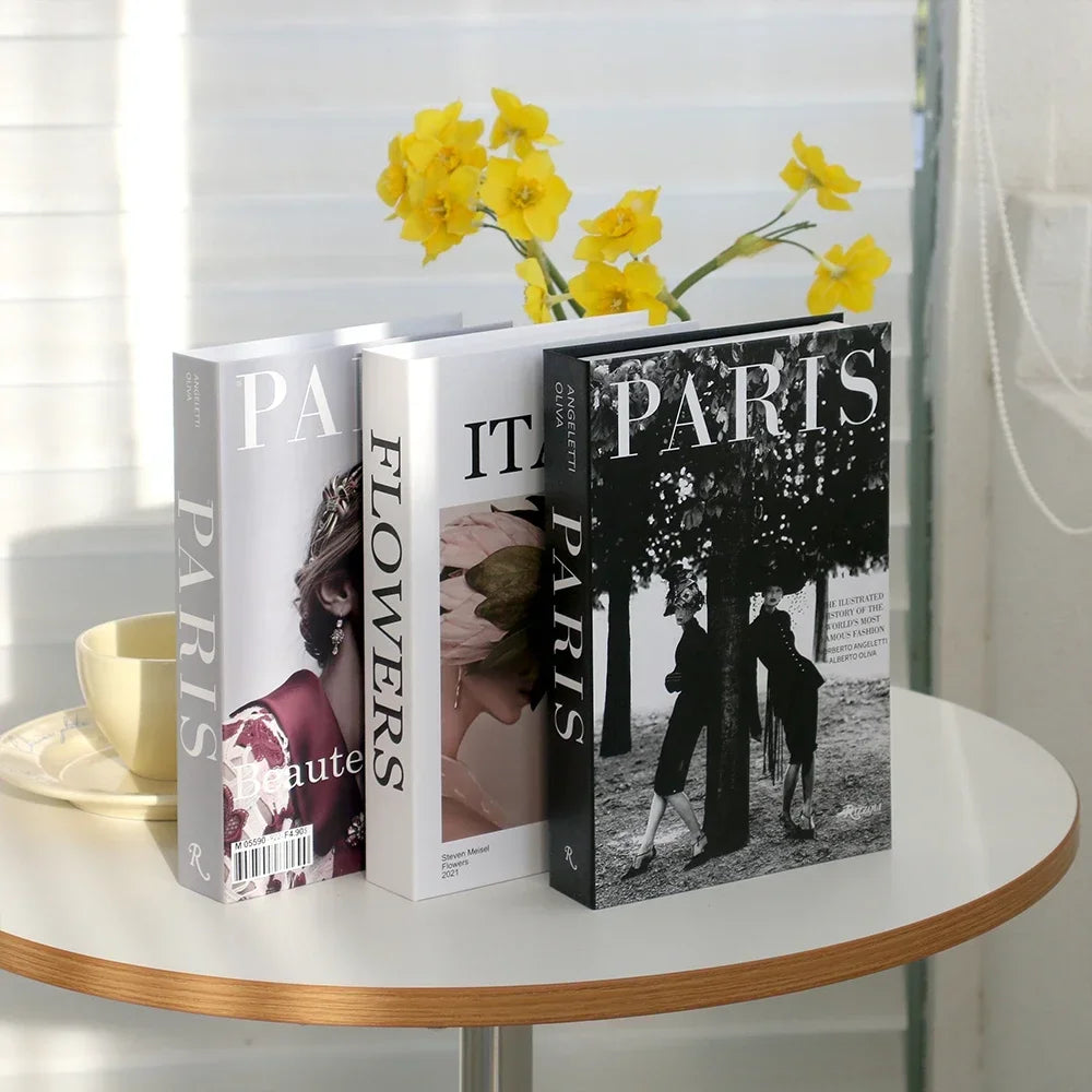 Couchtisch Dekoration Bücher Set 3 Stück Klappbares Design Kaffeetisch Styling | Sansoti