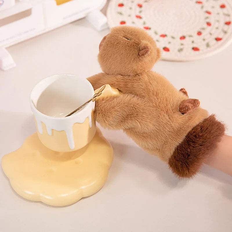 Plush Animal Gloves Unisex Soft Winter Gloves for Children and Adults Warm Comfort | Sansoti