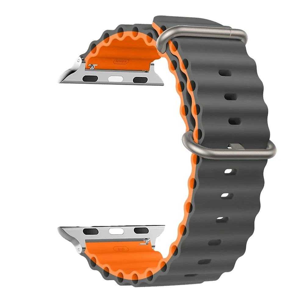 Water-Resistant Breathable Silicone Smartwatch Band Unisex Watch Band Sports Band Replacement Wristband | Sansoti