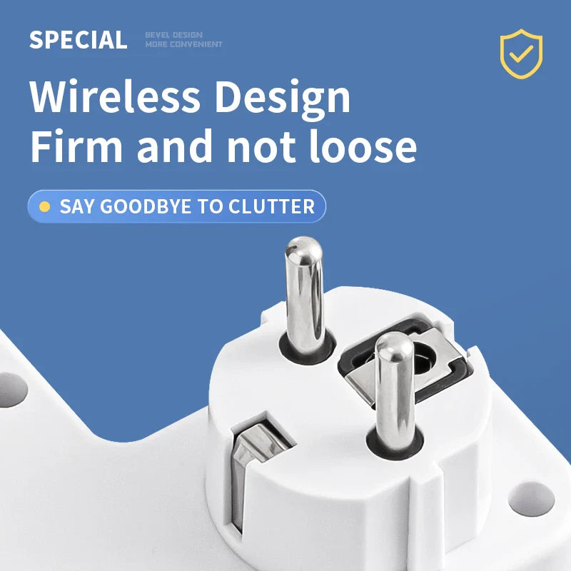 Multiprise multiple avec USB et USB-C, interrupteur et protection contre les surtensions | Sansoti