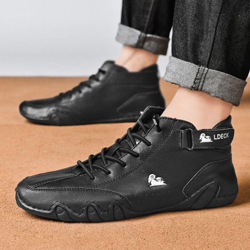 Wasserabweisende Lederwanderschuhe Damen Herren Atmungsaktiv Rutschfest Outdoor Alltag Komfortabel Robust | Sansoti