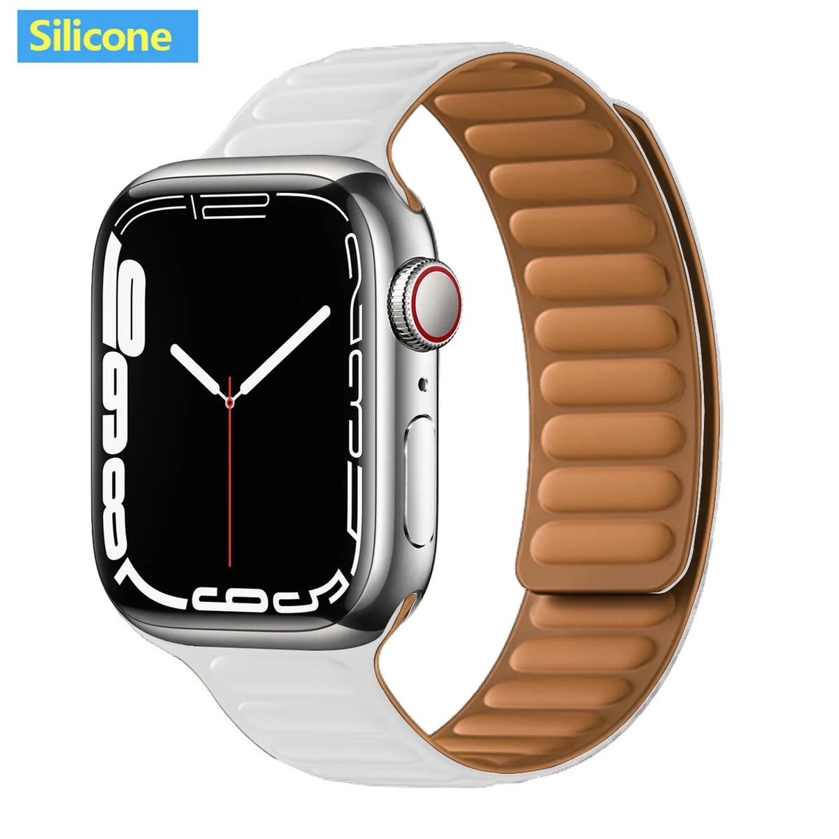 Leather Watch Band with Magnetic Closure 38-49mm Adjustable Smartwatch Accessory Wristband Stylish | Sansoti
