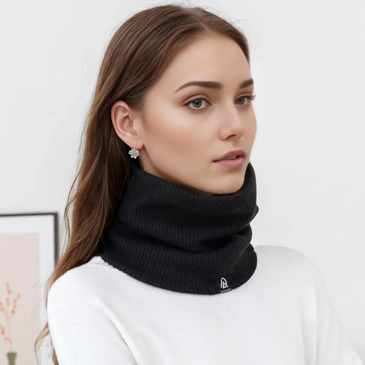 Gestrickter Nackenwärmer für den Winter – Weicher Wollhalsschal Unisex – Warme Winterschals für Damen und Herren | Sansoti
