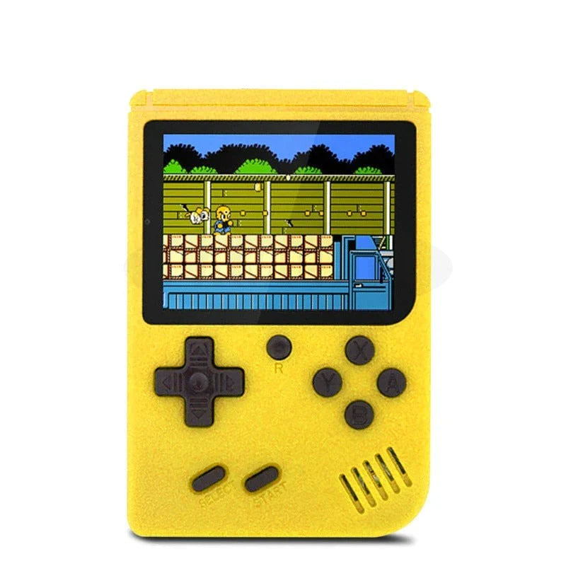 Retro Handheld Spelcomputer met 400 Klassieke Games – Oplaadbaar met TV-Aansluiting – 3 Inch Scherm – Zwart, Wit, Rood, Blauw, Geel | Sansoti