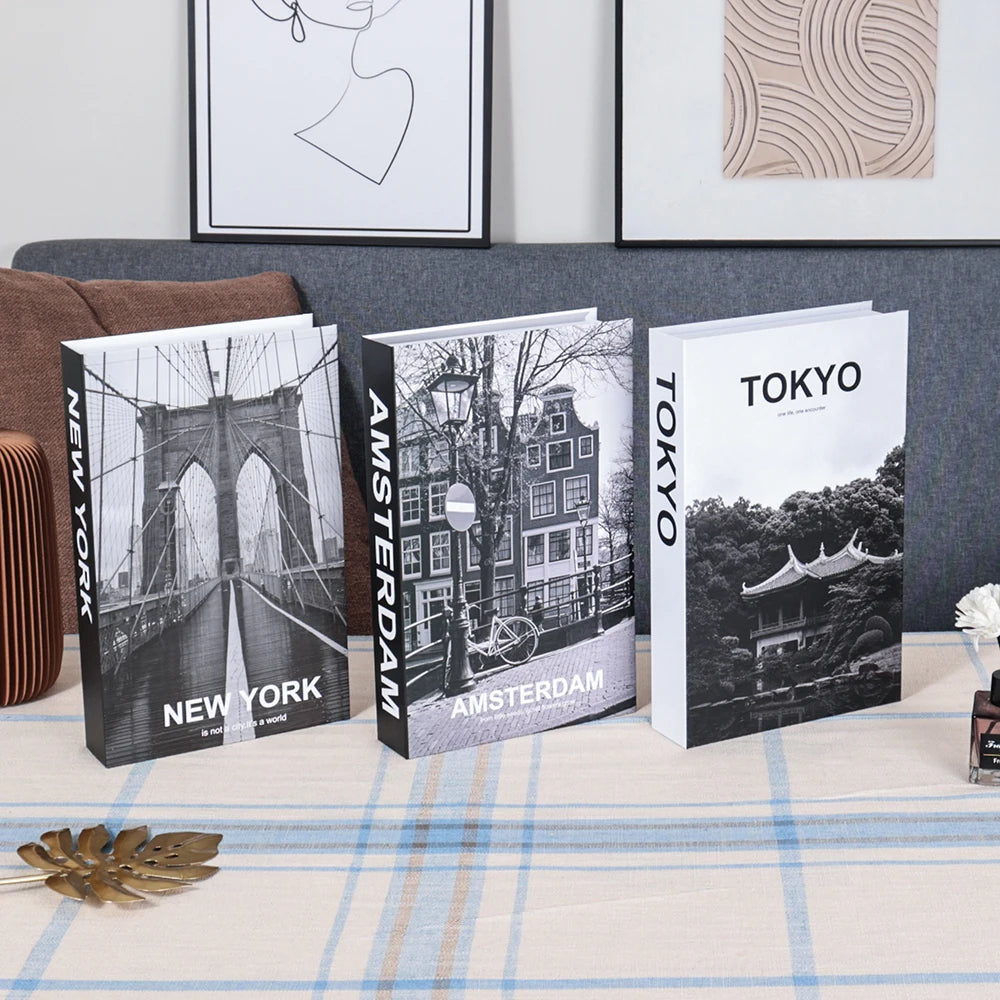 Couchtisch Dekoration Bücher Set 3 Stück Klappbares Design Kaffeetisch Styling | Sansoti