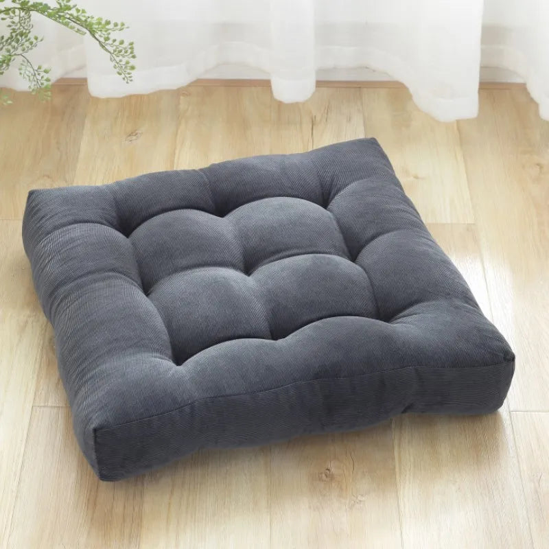 Quilted Square Seat Cushion Polyester Yoga Meditation Floor Balcony Relaxation Comfort 45cm 53cm Home | Sansoti