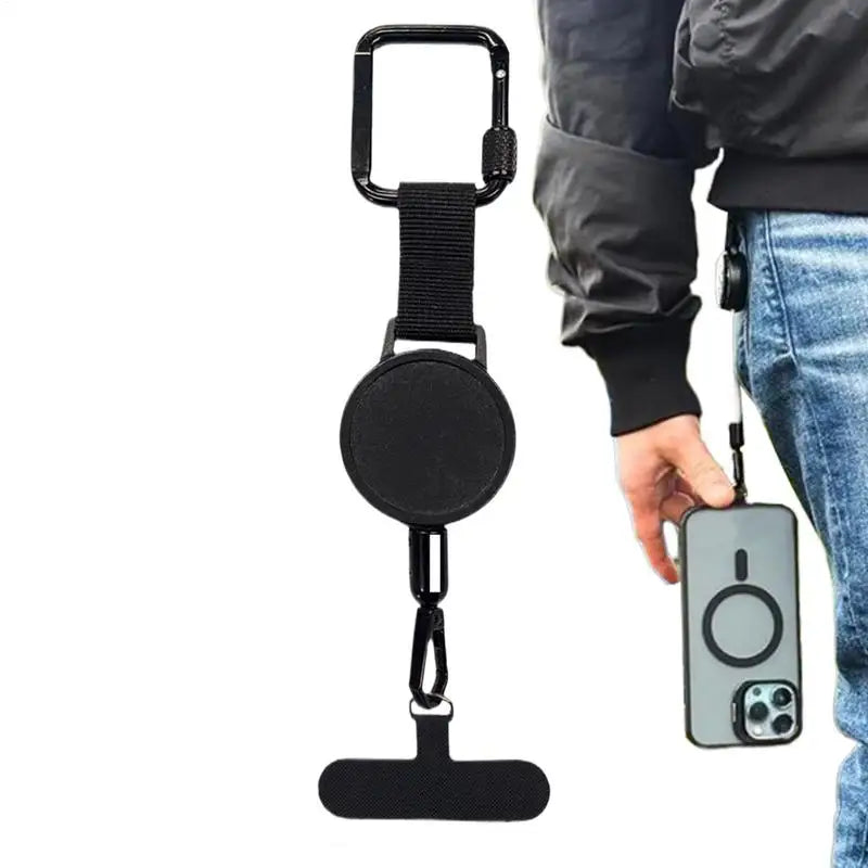 Einziehbare Handyhalterung mit Diebstahlsicherung und Gürtelclip für Aktiven Lebensstil | Sansoti