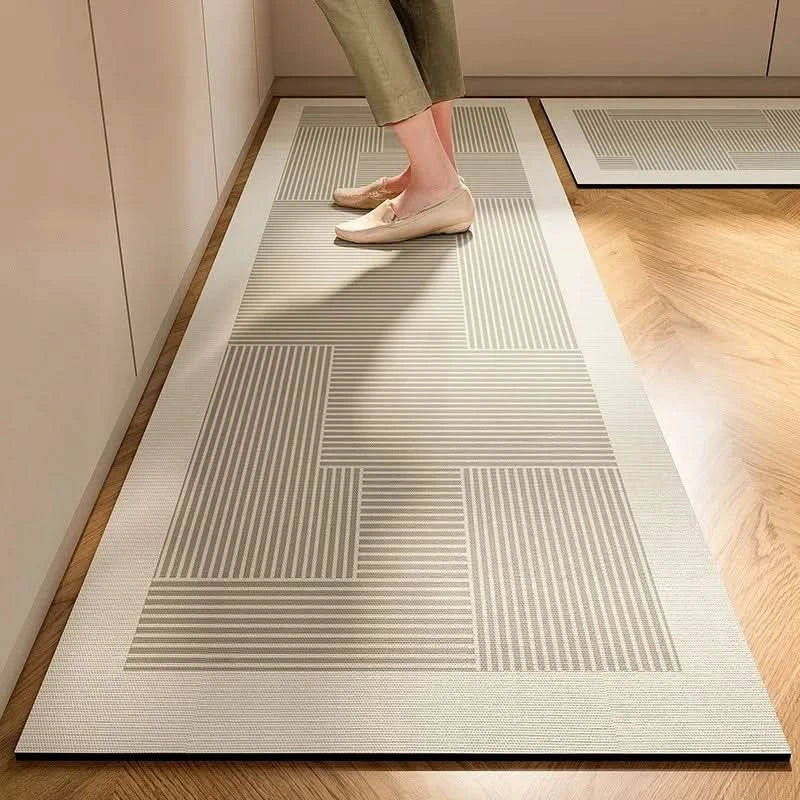 Keukenmat Antislip Minimalistisch Design Comfortabel Vloerafscherming Onderhoudsvriendelijk Elegant Waterafstotend | Sansoti