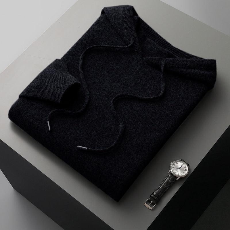 Woll-Hoodie mit Kapuze für Herren – warm und atmungsaktiv Merino-Pullover – thermoregulierende Outdoorbekleidung – verschiedene Farben | Sansoti