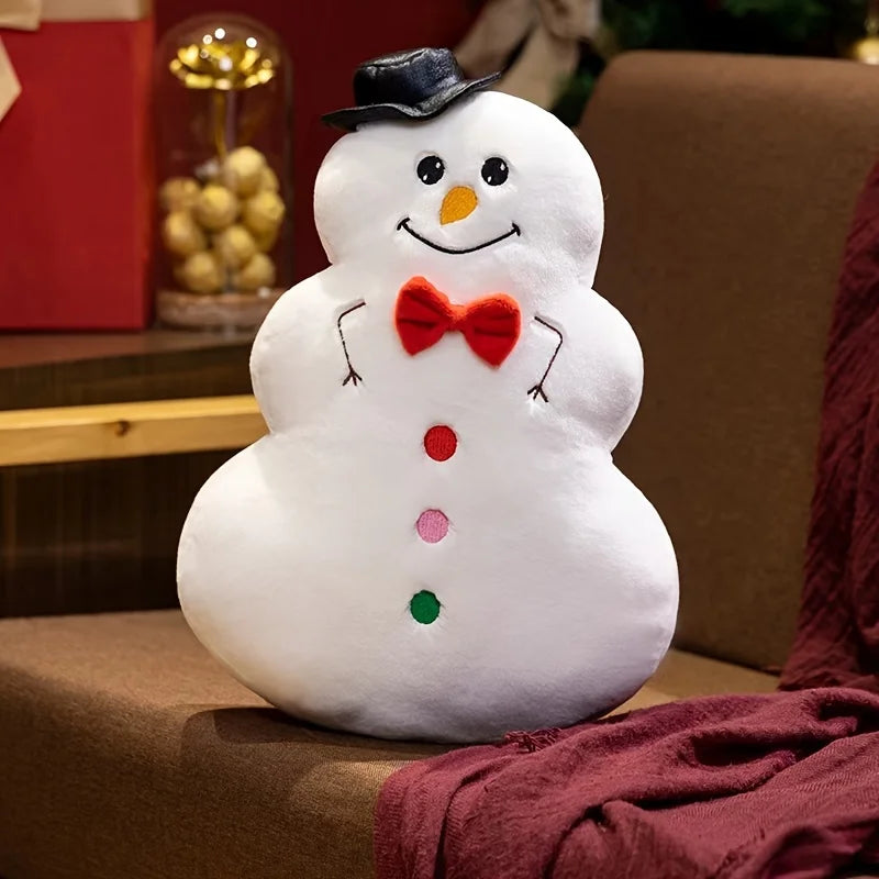 Weihnachts-Zierkissen aus Plüsch – Dekoratives Festtagskissen 45x45cm für Wohnzimmer, Schlafzimmer und Sofa | Sansoti