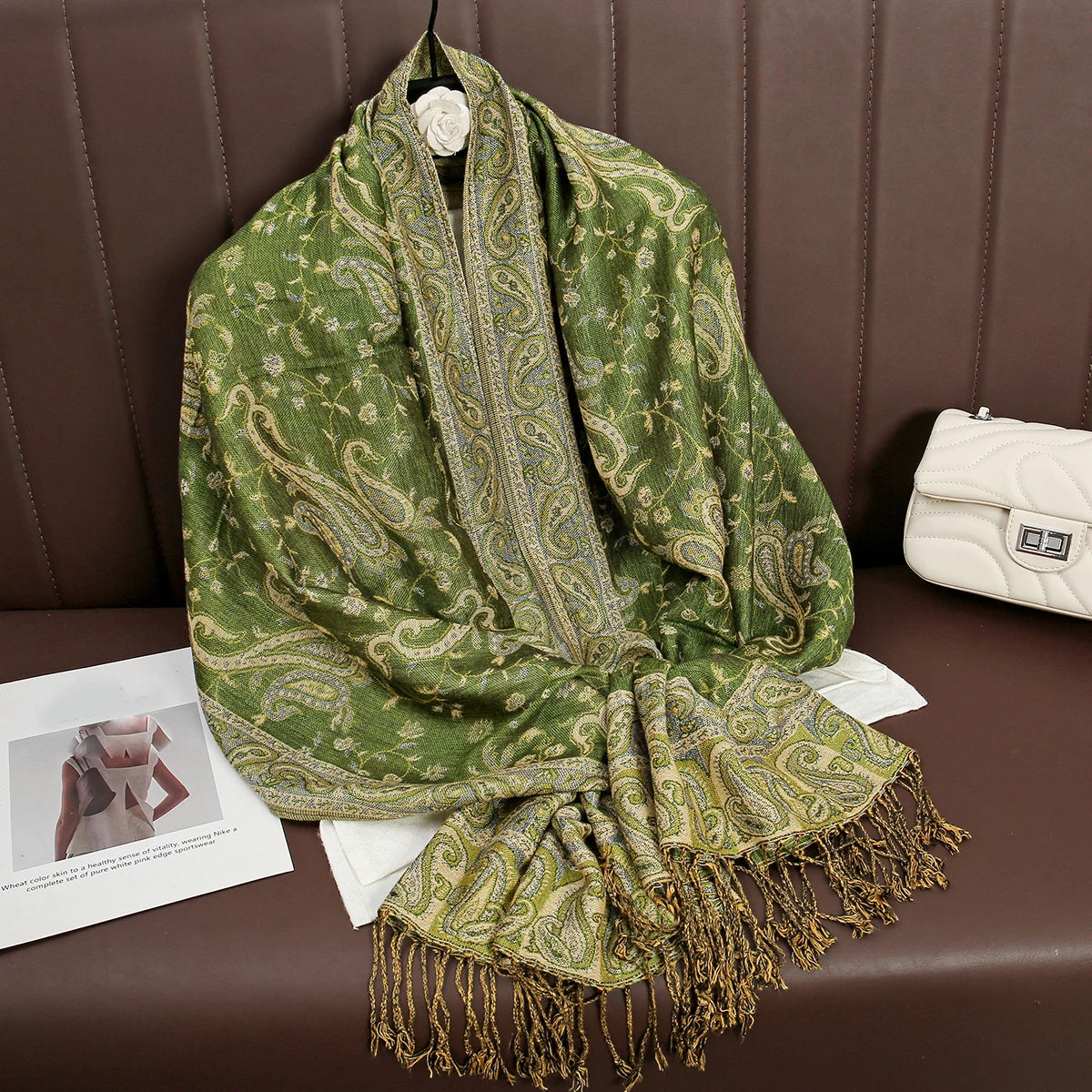 Pashmina Omslagdoek Kasjmier-look Dames 70x190cm Zachte Wintersjaal Vier Seizoenen Warm Foulard Elegante Sjaal | Sansoti