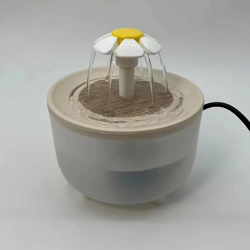 Elektrischer Katzenbrunnen 1,2L mit leiser Wasserpumpe, USB-aufladbar, mit Filter, Wassernapf für Haustiere | Sansoti