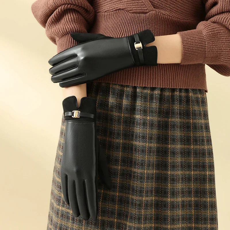 Touchscreen Winterhandschoenen Dames Fleecevoering Waterdicht Fietshandschoenen Warme Sporthandschoenen | Sansoti