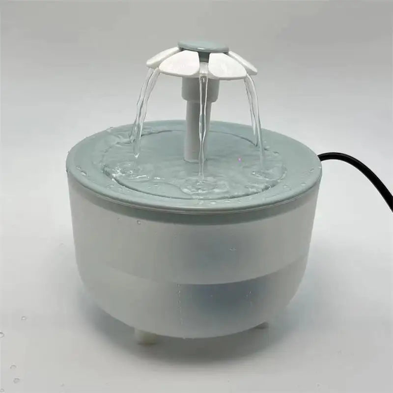 Elektrischer Katzenbrunnen 1,2L mit leiser Wasserpumpe, USB-aufladbar, mit Filter, Wassernapf für Haustiere | Sansoti