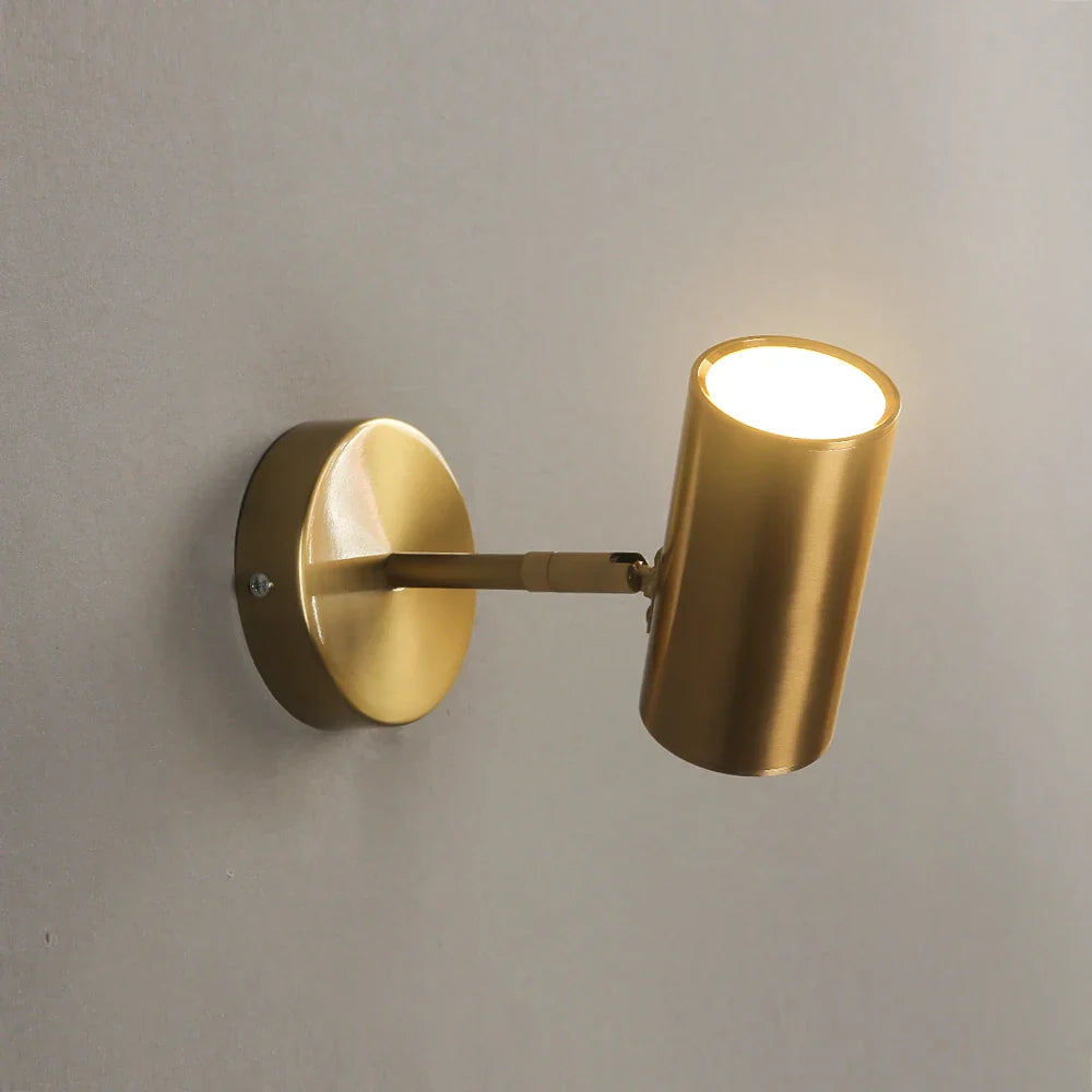 Wall Spot LED Rotatable Metal Black Gold Integrated Bedroom Living Room Reading Lamp Accent Lighting Modern Minimalist | Sansoti