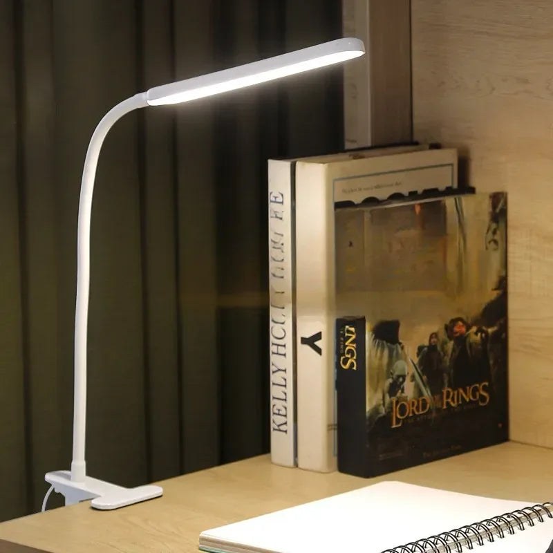 LED Klemlamp met Verstelbare Arm 3 Lichtstanden 10 Dimstanden USB Bureaulamp Leeslamp Flexibel Werkplek | Sansoti