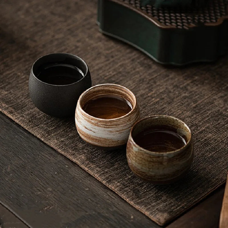 Handgemaakte espressokopjes van ambachtelijk keramiek voor espresso en koffieritueel | Sansoti