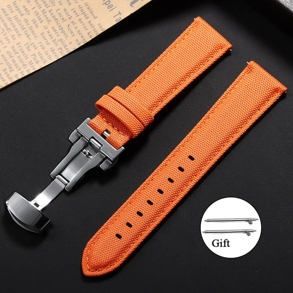 Nylon Sailcloth Watch Band Water-Resistant Quick-Release Universal Sports Watch Band 20mm 22mm Wristband | Sansoti