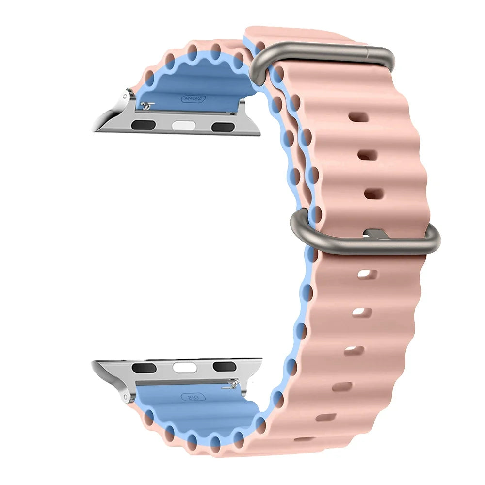 Water-Resistant Breathable Silicone Smartwatch Band Unisex Watch Band Sports Band Replacement Wristband | Sansoti