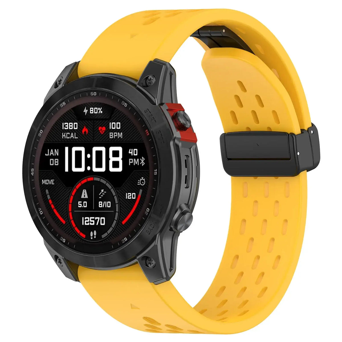Breathable Silicone Smartwatch Band QuickFit Sports Wristband Replacement 20mm 22mm 26mm Watch Accessory | Sansoti