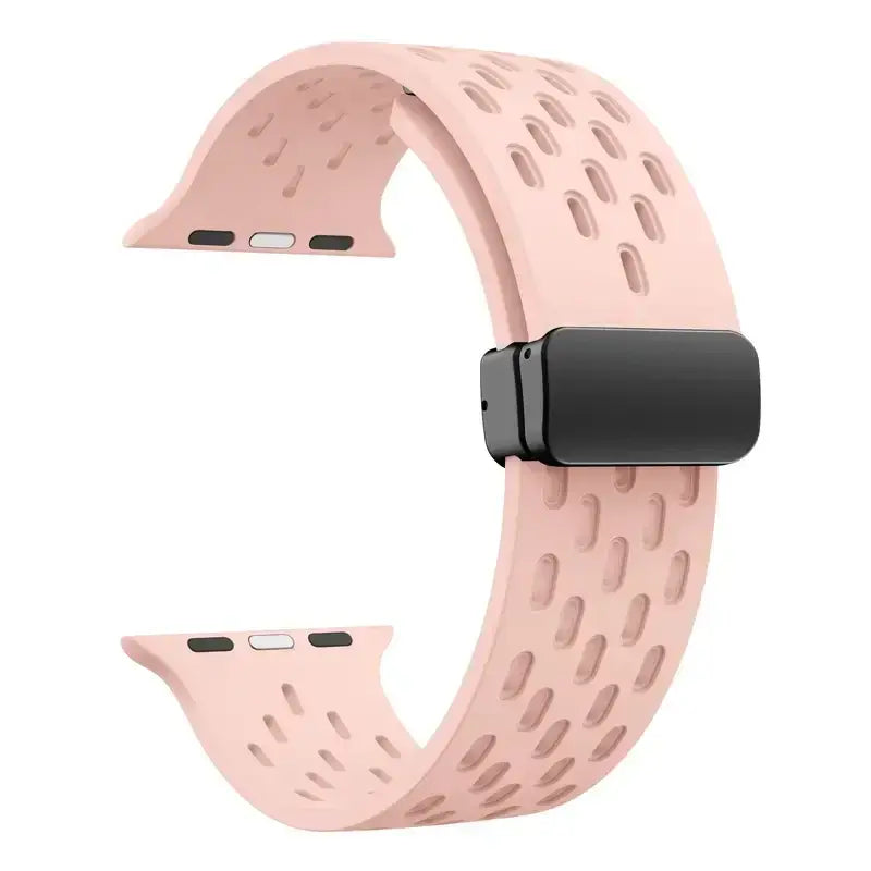 Breathable Magnetic Silicone Smartwatch Band 38-49mm Adjustable Wristband for Sports Active Daily Use | Sansoti