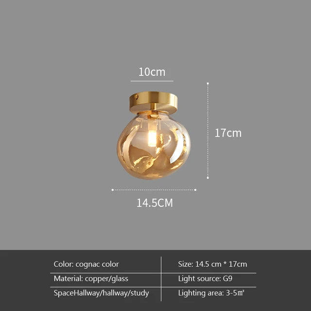 Moderne LED-Deckenlampe aus Glas – Design-Deckenleuchte mit E27-Fassung für Wohnzimmer, Schlafzimmer und Küche | Sansoti