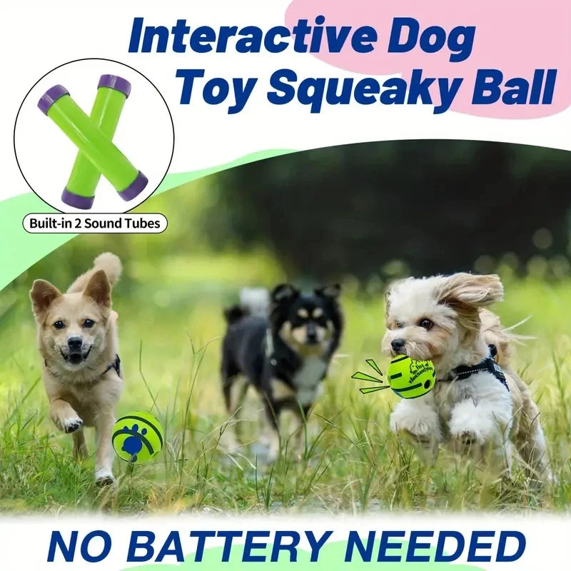 Interaktiver Hundeball mit Geräuschen für IQ-Training, Bewegung und geistige Anregung - Haustierspielzeug | Sansoti