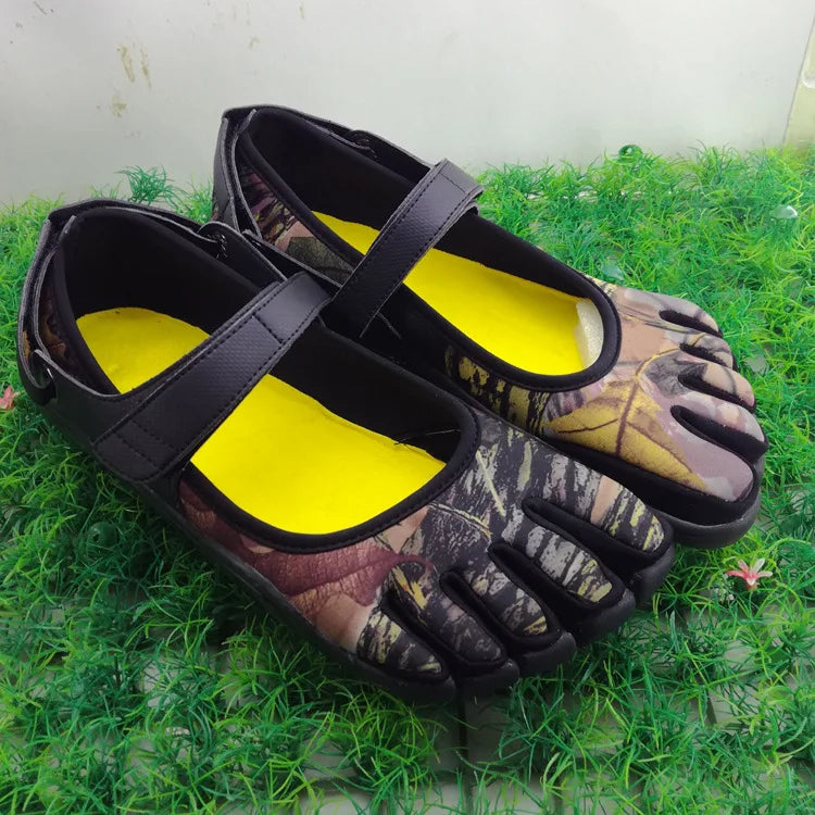 Five-finger shoes Leather Unisex Quick-drying Lightweight Outdoor Shoes Hiking Shoes Breathable Water-resistant Barefoot | Sansoti