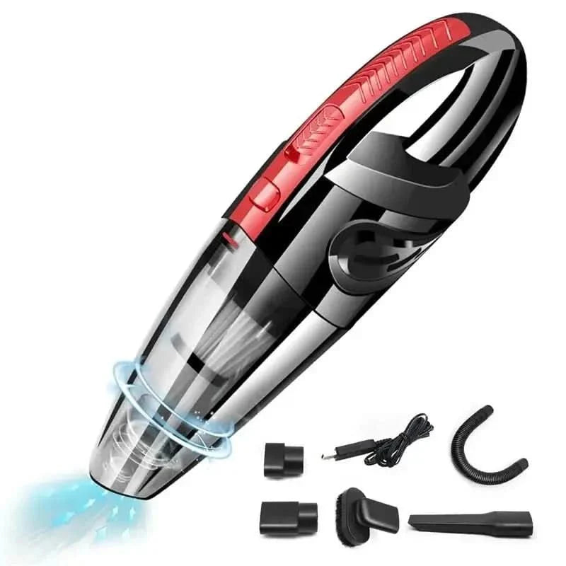 Wireless Crumb Vacuum Car Vacuum Cleaner 120W Suction Power Handheld Vacuum with Attachments for Wet and Dry Use Compact Rechargeable Design | Sansoti