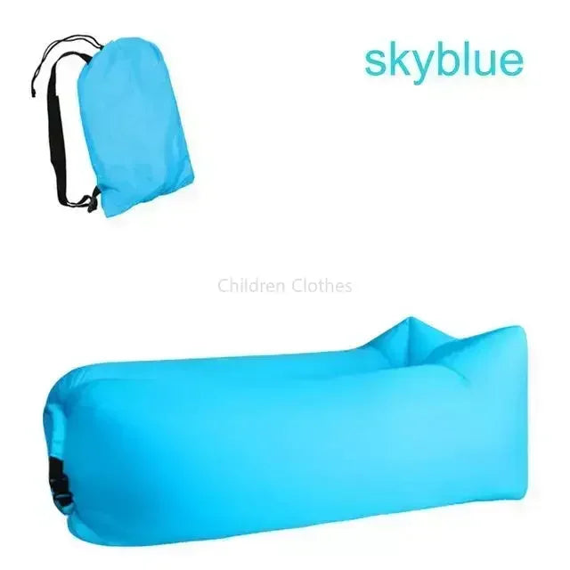 Inflatable Lounge Sofa 180x70 cm Lightweight Portable Outdoor Furniture with Ergonomic Neck Support Relaxation Sofa | Sansoti