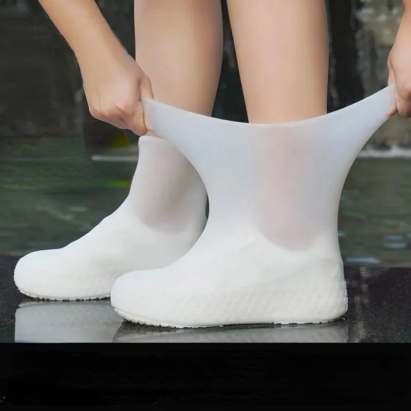 Reusable Silicone Overshoes Waterproof Anti-Slip Rain Protection Walking Cycling Outdoor Footwear | Sansoti