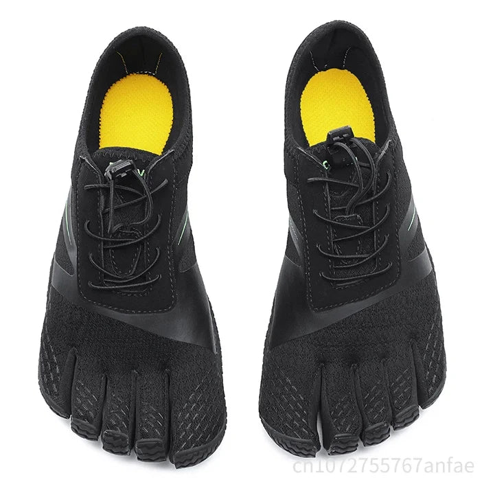 Unisex-Multisport-Barfußschuhe aus Mesh in Schwarz, Grau und Blau für Gymnastik, Wandern, Fitness und Wasseraktivitäten | Sansoti
