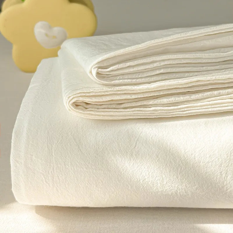 Sansoti | Percale Cotton Bedding Set | 100% Organic | Breathable & Soft | 3-piece