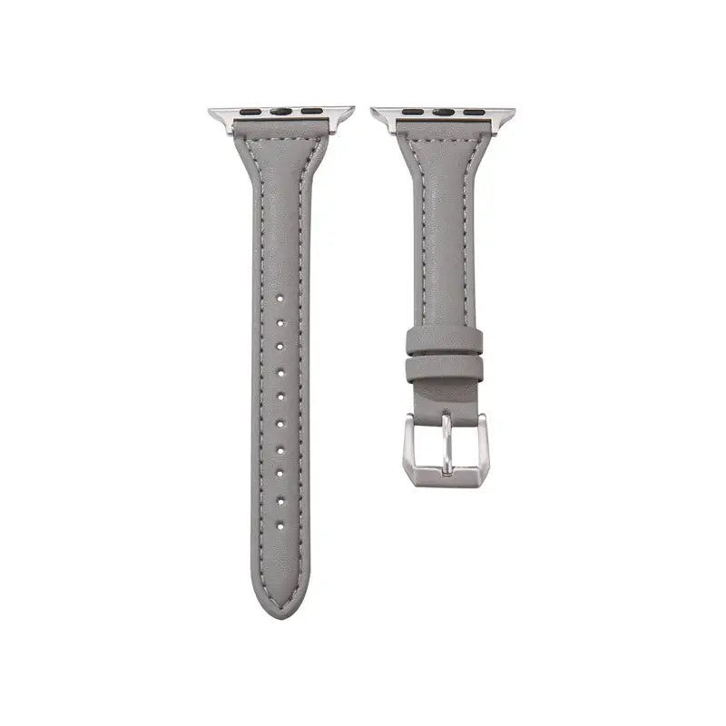 Skórzany pasek do smartwatcha, uniwersalny i regulowany, 38–49 mm, premium, sportowy design | Sansoti
