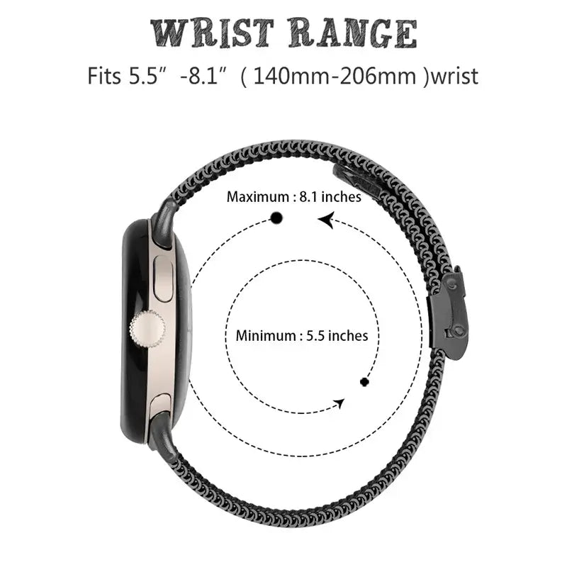 Metalowa bransoleta do smartwatcha RVS do Google Pixel – stylowy regulowany pasek do zegarka, wygodny i elegancki | Sansoti