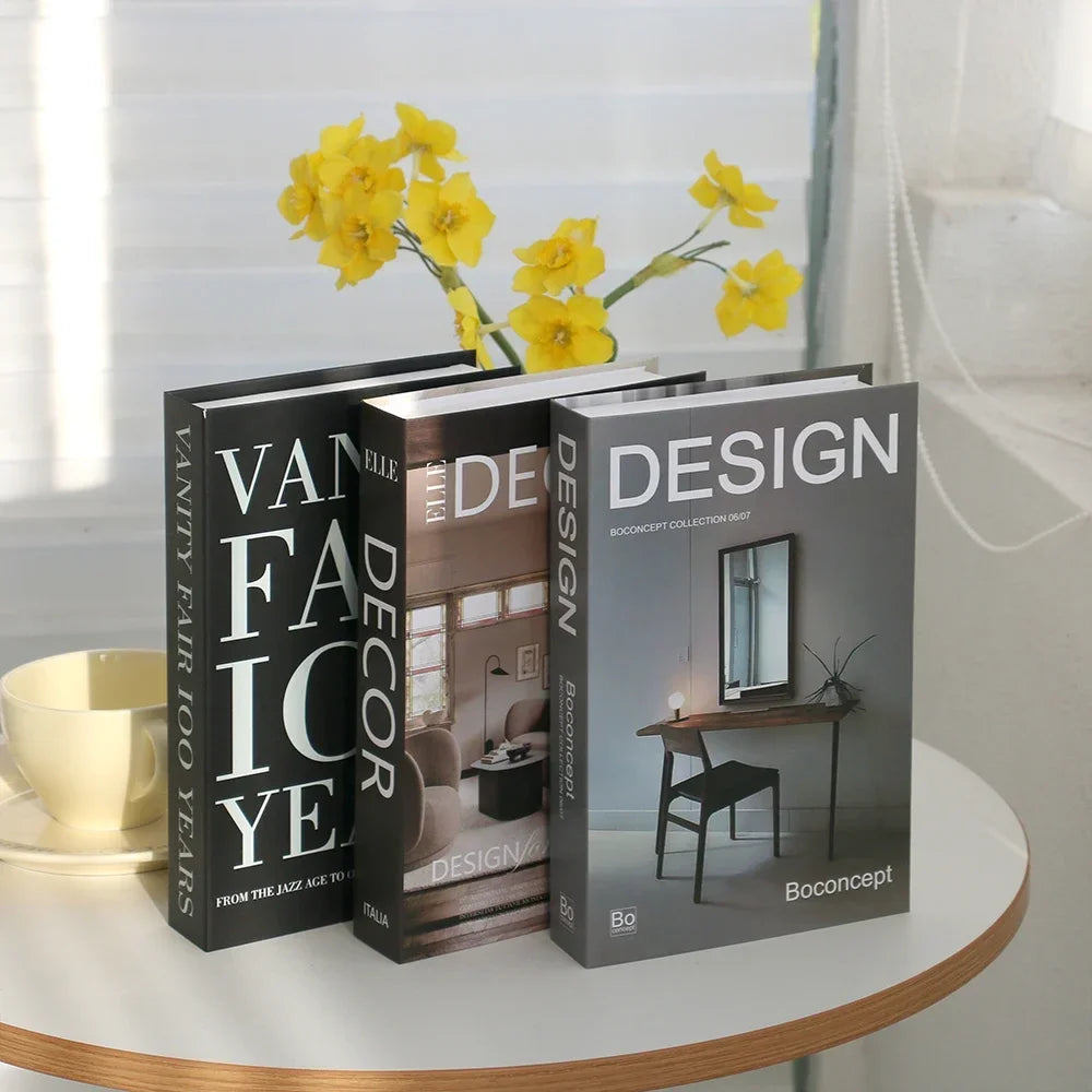 Couchtisch Dekoration Bücher Set 3 Stück Klappbares Design Kaffeetisch Styling | Sansoti