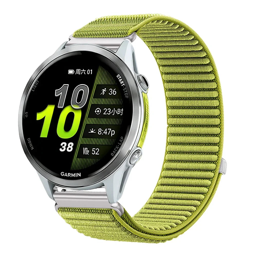 Ademend en verstelbaar nylon smartwatch-bandje van 21 cm voor sporthorloges, 20 mm en 22 mm, unisex polsband | Sansoti