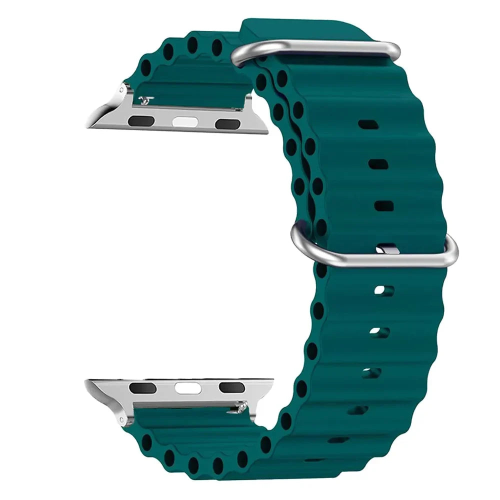 Water-Resistant Breathable Silicone Smartwatch Band Unisex Watch Band Sports Band Replacement Wristband | Sansoti
