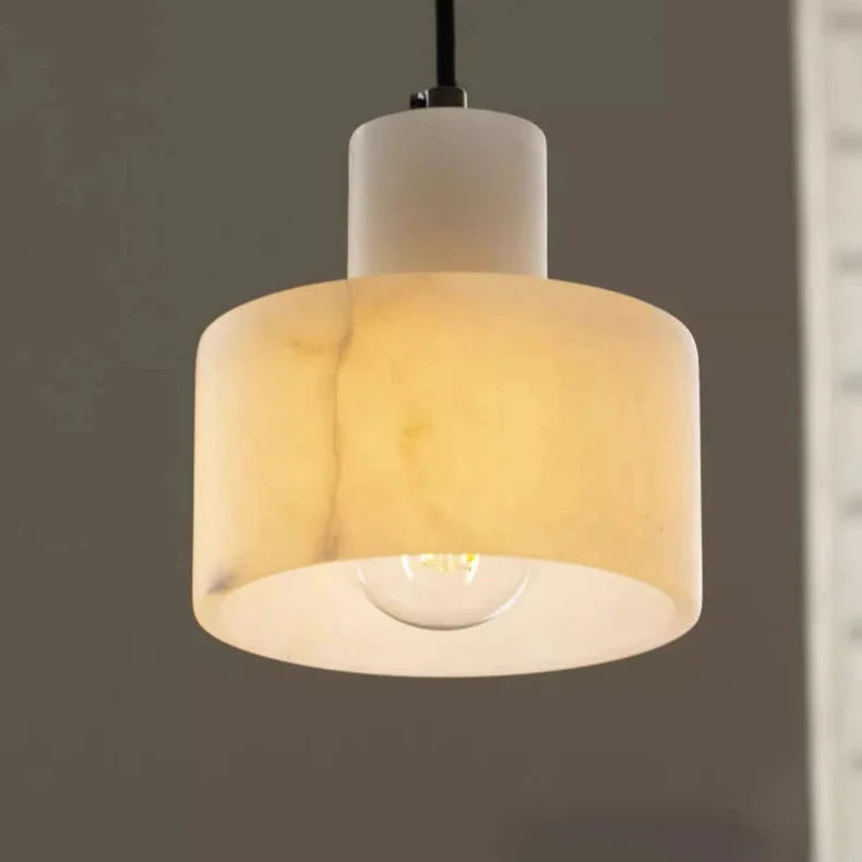 Pendant Light Alabaster Natural Stone Sphere Design 14-16 cm Ambient Lighting Living Room Dining Room Bedroom LED E27 | Sansoti