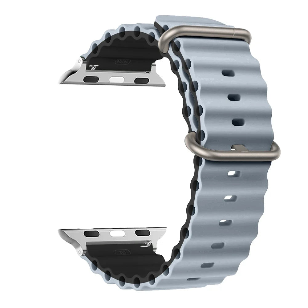 Water-Resistant Breathable Silicone Smartwatch Band Unisex Watch Band Sports Band Replacement Wristband | Sansoti