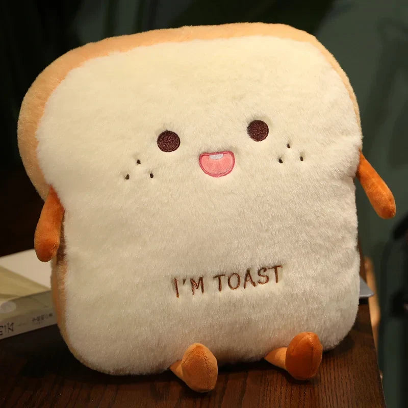 Poduszka-grzejnik do rąk Toast, pluszowa, unisex, 35x40cm, przytulna, ciepła, dekoracyjna, miękka, komfortowa, do salonu i sypialni | Sansoti