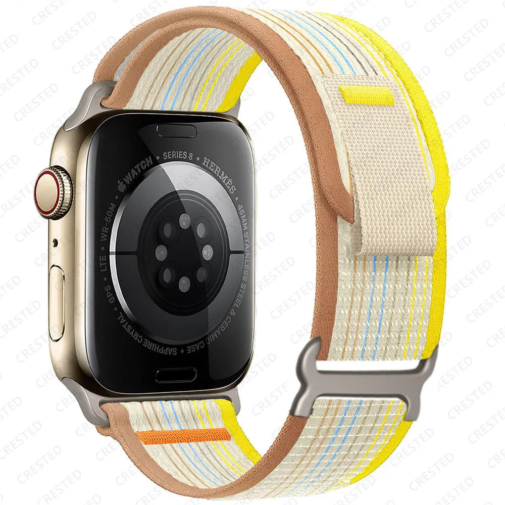 Nylon Smartwatch Trail Loop Strap - Adjustable Sport Strap with Durable Buckle - Multicolored Active Wristband | Sansoti