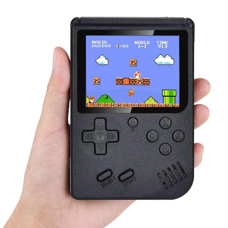 Retro Handheld Spelcomputer met 400 Klassieke Games – Oplaadbaar met TV-Aansluiting – 3 Inch Scherm – Zwart, Wit, Rood, Blauw, Geel | Sansoti
