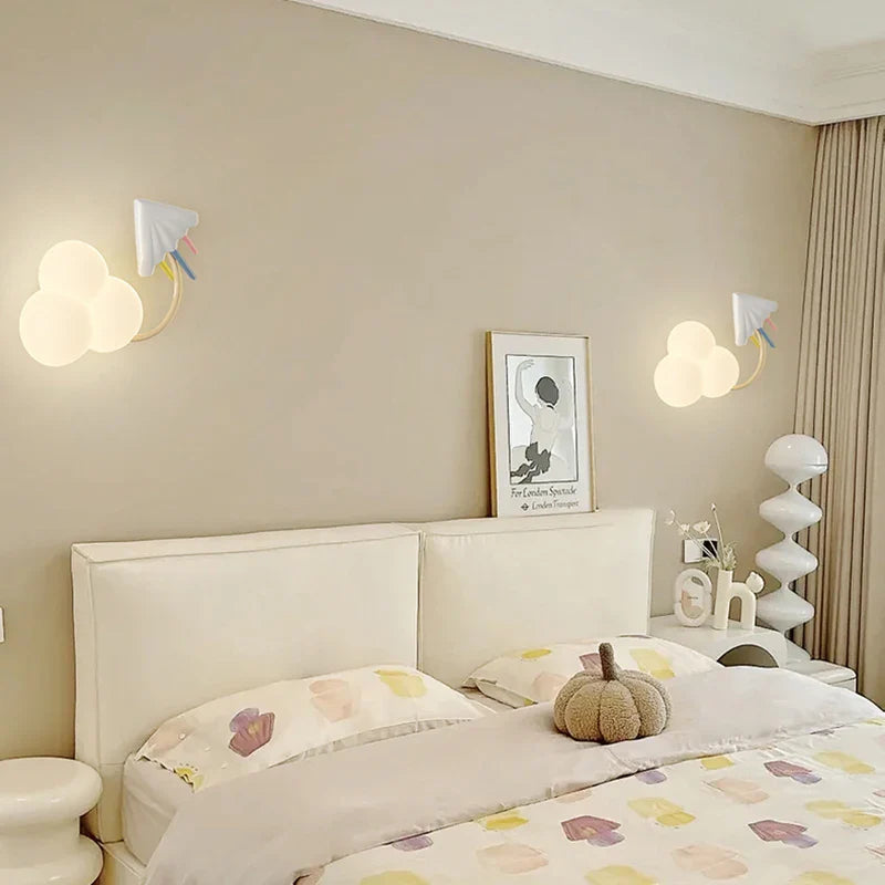 Kinderkamer Wandlamp met Sterren, Regenboog en Vliegtuig – Creatieve LED Verlichting voor Babykamer en Speelkamer | Sansoti