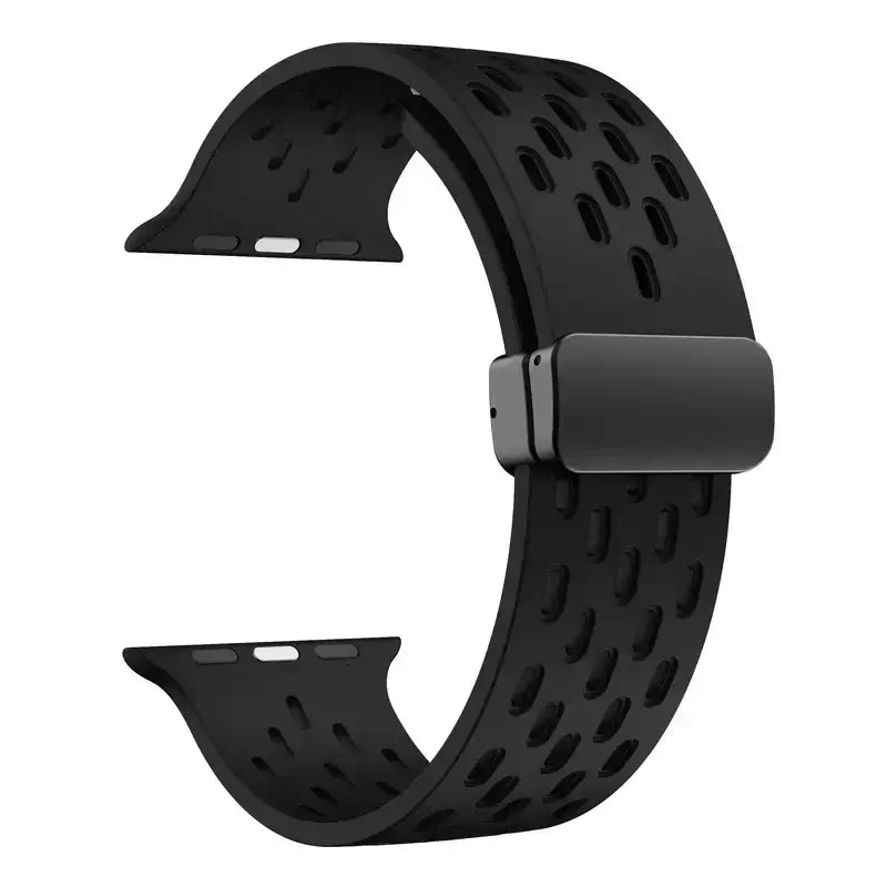 Breathable Magnetic Silicone Smartwatch Band 38-49mm Adjustable Wristband for Sports Active Daily Use | Sansoti
