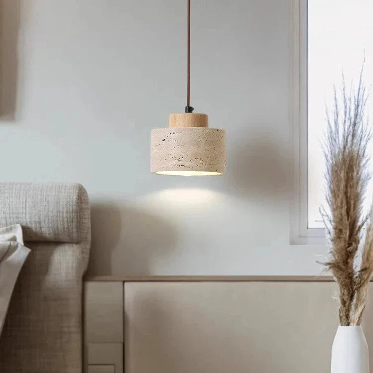 Wandlampe Marmor Alabaster Rund LED 3000K Travertin Nordic Design | Sansoti