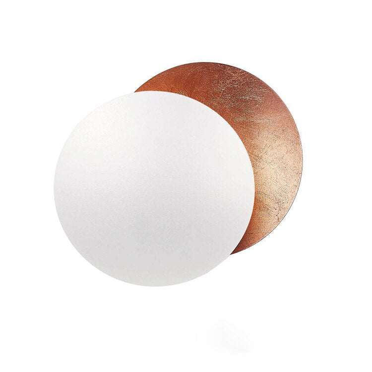 Aplique con diseño de eclipse, LED, metal y hierro, 20-25cm, lámpara ambiental, sombra, decorativo, salón, moderno | Sansoti
