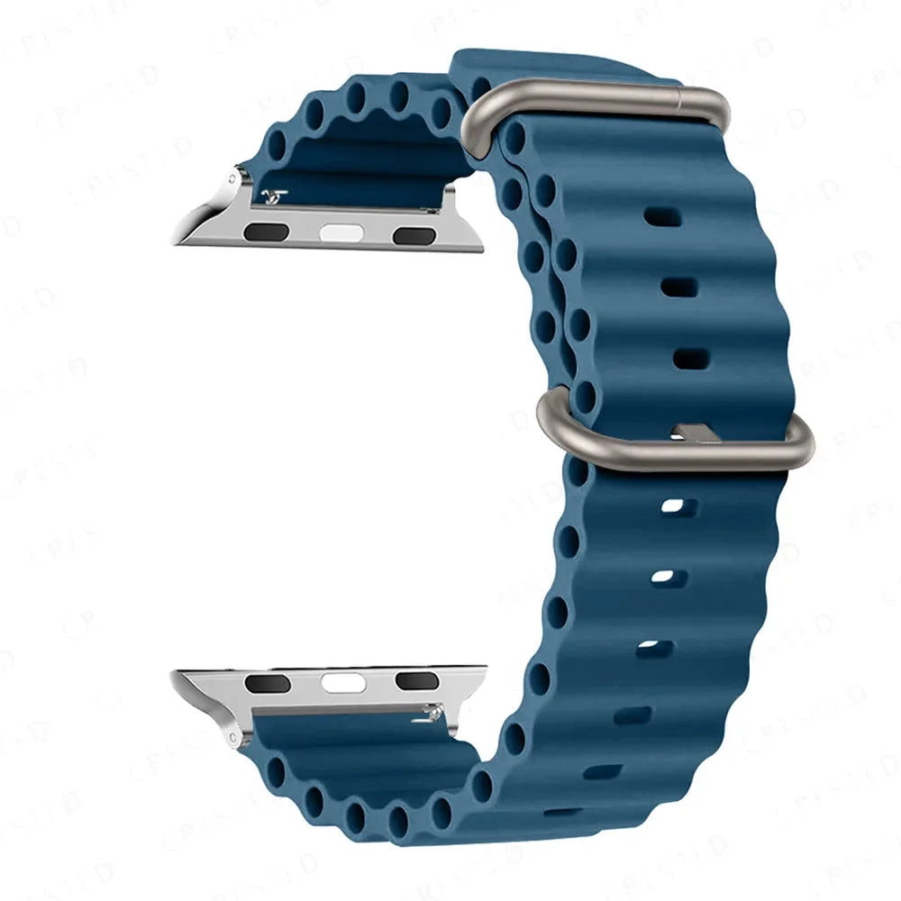 Water-Resistant Breathable Silicone Smartwatch Band Unisex Watch Band Sports Band Replacement Wristband | Sansoti